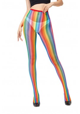 Collants Résille Rainbow Multi colors Arc en ciel