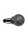 Cessot Embout Tringle Rideau Boule Argent brossé Noir D19