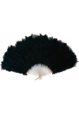 Eventail en Plumes Noir