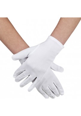 Gants Court Carnaval Blanc