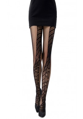 Collant Résille Noir Frise New Modern