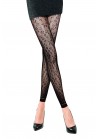 Collant Resille Motif Leopard Noir Pied Nu