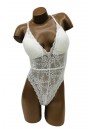 Body Lingerie Transparent Dentelle Floral (Blanc, Noir, 