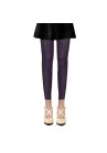 Collants Voile Opaques 50 Deniers Sans Pied Leggings Violet Nuit