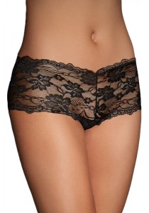 Culotte Bandeau Dentelle Croisillon Noir