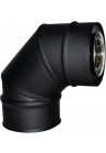 ISOTIP 852508 Coude à 87° noir mat diamètre 80 / 125 APOLLO pellets concentrique